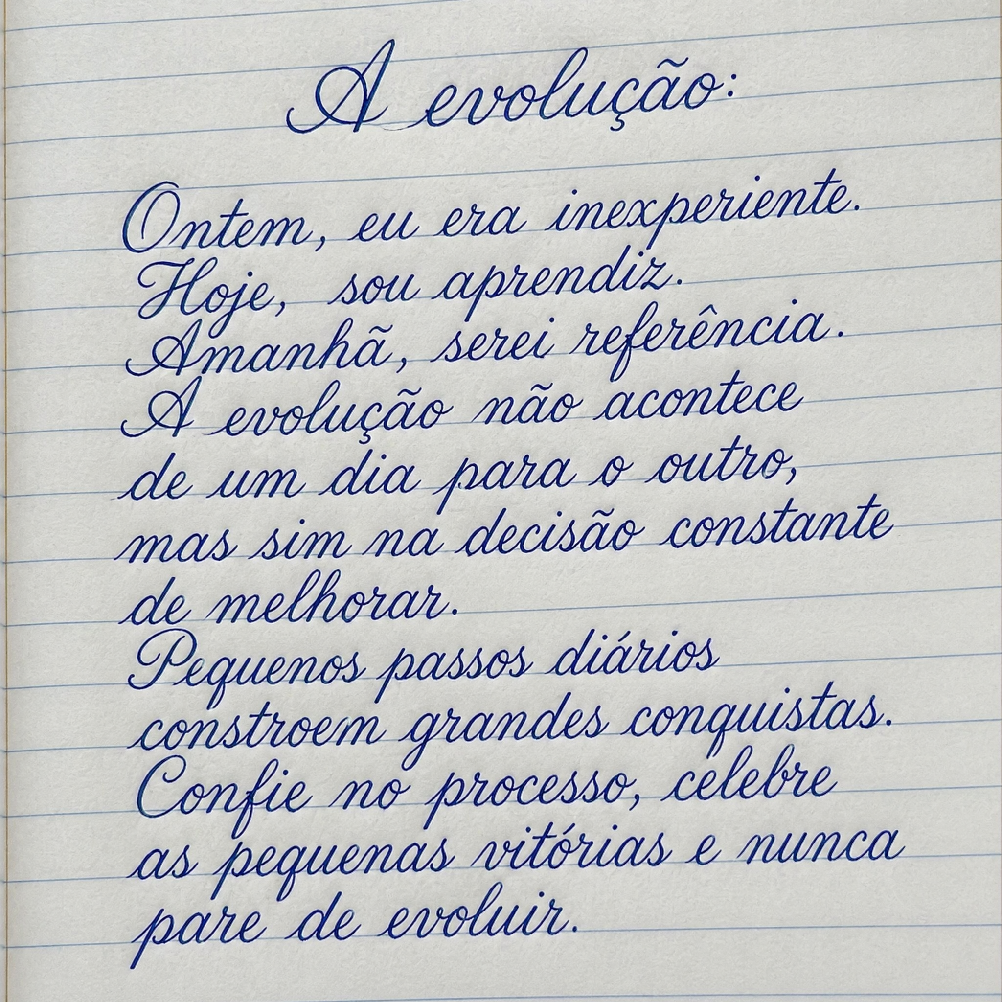 Caligrafía después - letra clara y profesional